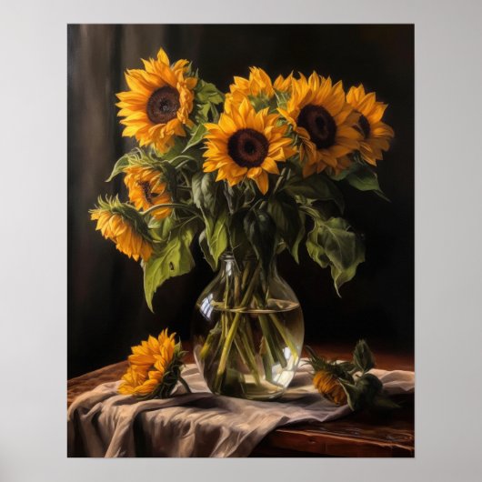 Sonnenblumen Art Print Poster (Vorne)
