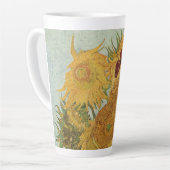 Sonnenblumen (auf blau)-Vincent van Gogh Milchtasse (Linke Ecke)