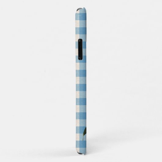 Sonnenblumen auf blau-weiß gestopft Case-Mate iPhone hülle (Hinten/Rechts)