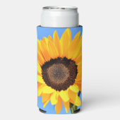 Sonnenblumen auf blauem Himmel können den Sommer k Selters Dosenkühler (Seltzer Rückseite)