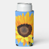 Sonnenblumen auf blauem Himmel können den Sommer k Selters Dosenkühler (Seltzer Vorderseite)