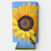 Sonnenblumen auf blauem Himmel können den Sommer k Selters Dosenkühler (Vorderseite)