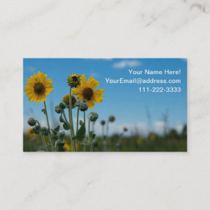 Sonnenblumen auf blauem Himmel Visitenkarte