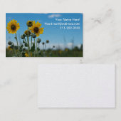 Sonnenblumen auf blauem Himmel Visitenkarte (Vorne/Hinten)