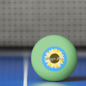 Sonnenblumen auf blauem Tischtennisball (Netto)