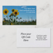Sonnenblumen auf Blue Sky Business Card. (2 Seiten Visitenkarte (Vorne/Hinten)