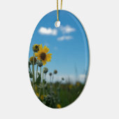 Sonnenblumen auf Blue Sky Keramikornament (Links)