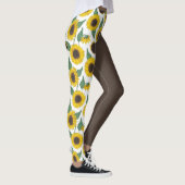 Sonnenblumen auf Braun 1/2 und 1/2 Leggings (Rechts)