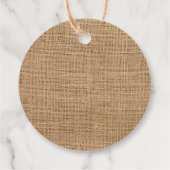 Sonnenblumen auf Burlap Fall Brautparty Vielen Dan Geschenkanhänger (Rückseite)