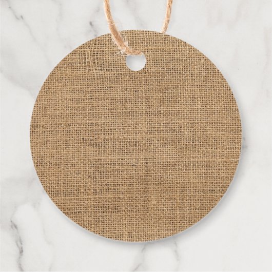 Sonnenblumen auf Burlap Fall Brautparty Vielen Dan Geschenkanhänger (Rückseite)