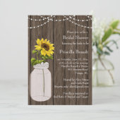 Sonnenblumen auf dem Brautparty Einladung (Stehend Vorderseite)