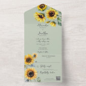 Sonnenblumen auf dem BSG-Code All In One Einladung (Innen Boden)