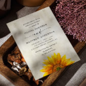 Sonnenblumen auf dem Land. Rustikale Probe Einladung