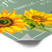 Sonnenblumen auf dem Schild "Grüne Hochzeitsgesche (Ecke)