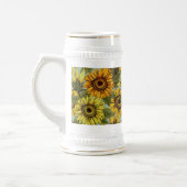 Sonnenblumen auf dem Schlachtfeld Foliage Orange Y Bierglas (Links)