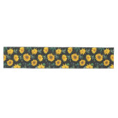 Sonnenblumen auf dem schwarzen Tischläufer (Horizontal)