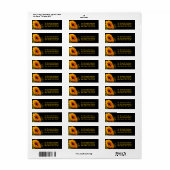 Sonnenblumen auf den Mailing-Labels der schwarzen (Vorne)