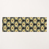 Sonnenblumen auf der Black Yoga Mat Yogamatte (Vorderseite (Horizontal))