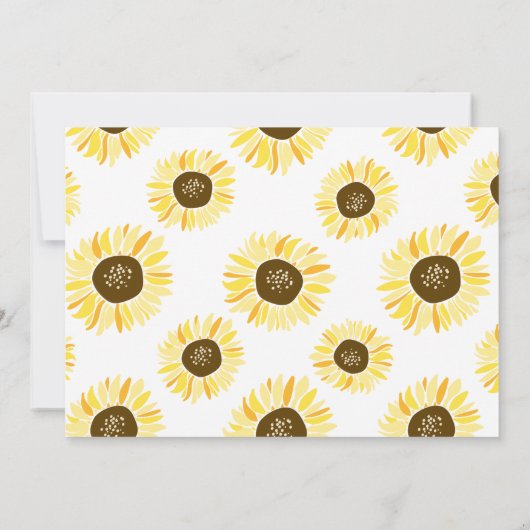 Sonnenblumen auf der Personalisierten Rezeptionska (Rückseite)