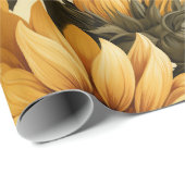 Sonnenblumen auf einem blassen Hintergrund Kontinu Geschenkpapier (Rolleneckpunkt)