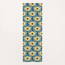 Sonnenblumen auf einem Blue Background Yoga Mat Yogamatte