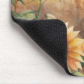 Sonnenblumen auf einer Wiese Mousepad (Ecke)