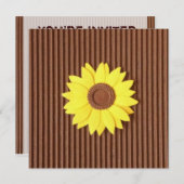 Sonnenblumen auf Einladung "Imitate Texturated Pap (Vorne/Hinten)