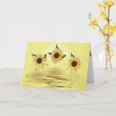 Sonnenblumen auf Gelb mit Wasserpfeifen Karte (Gelbe Blume)