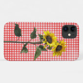 Sonnenblumen auf Gingham Case-Mate iPhone Hülle (Rückseite (Horizontal))