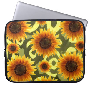Sonnenblumen auf Laptop-Rückenschlauch Laptopschutzhülle