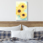Sonnenblumen auf Leinwand (Insitu (Schlafzimmer))