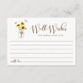 Sonnenblumen auf Mason Jar Brunnen will Mama sein Hinweiskarte (Vorderseite)