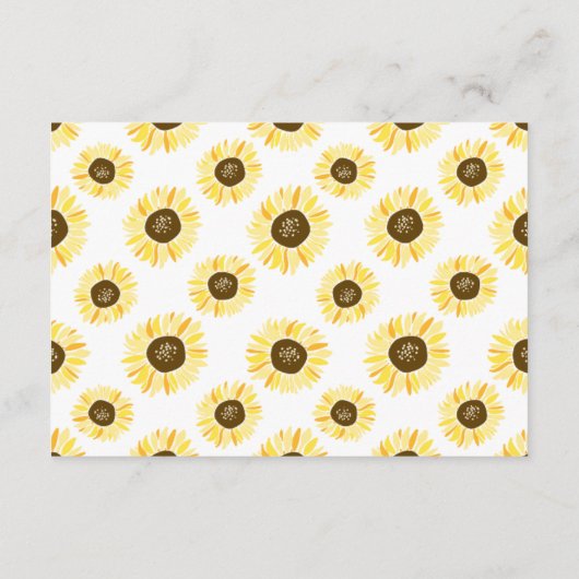 Sonnenblumen auf Mason Jar Brunnen will Mama sein Hinweiskarte (Rückseite)