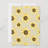 Sonnenblumen auf Mason Jar Probe Abendessen Einlad Einladung (Rückseite)