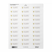 Sonnenblumen auf Mason Jar Whimsical Address Label (Vorne)