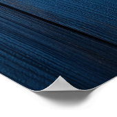 Sonnenblumen auf navyblauem Holz Poster (Ecke)