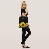 Sonnenblumen auf schwarz tasche (Am Model)
