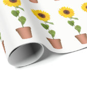 Sonnenblumen auf weißem Packpapier (Rolleneckpunkt)