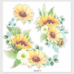 Sonnenblumen Aufkleber