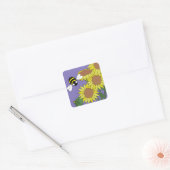 Sonnenblumen-Aufkleber Quadratischer Aufkleber (Umschlag)