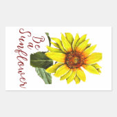 Sonnenblumen-Aufkleber Rechteckiger Aufkleber (Vorderseite)