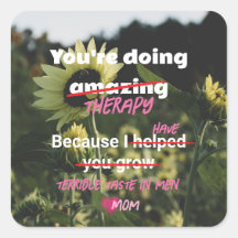 Sonnenblumen-Aufkleber von der Mama zu erwachsenen