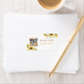 Sonnenblumen aus dem Brautparty Adressaufkleber (Insitu)