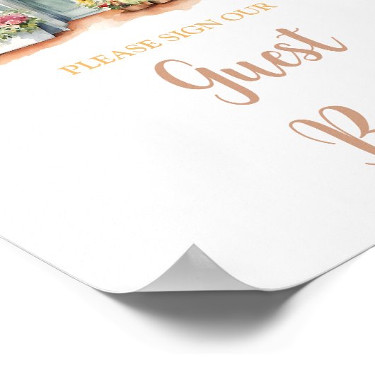 Sonnenblumen aus dem Brautparty Gästebuch (Ecke)