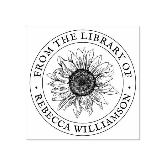 Sonnenblumen aus der Bibliothek des Individuellen  Gummistempel (Prägung)