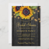 Sonnenblumen aus Gold-Drehbuch, Brautparty aus Hol Einladung (Vorderseite)