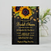 Sonnenblumen aus Gold-Drehbuch, Brautparty aus Hol Folieneinladung (Stehend vorne)