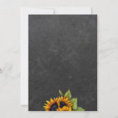 Sonnenblumen aus Kopfbrett chic rustikales 16 . Ge Einladung (Rückseite)