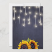 Sonnenblumen aus Kopfbrett rustikales Party für di Einladung (Rückseite)