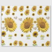 Sonnenblumen aus Papier Geschenkpapier (Flach)